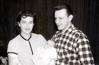 Arlene, Victor and Richard Stanwick, February 1959